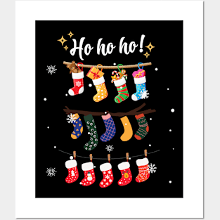 Christmas Sock collection Santa Posters and Art